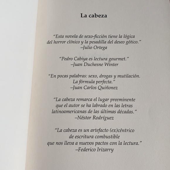 Libro: La cabeza. Pedro Cabiya. - Picture 4 of 4